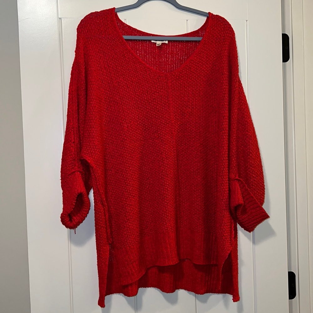 Ee:some Knit Sweater (Red XL/1XL)